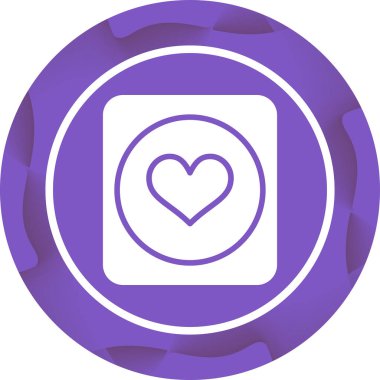 Kalp. Web simgesi basit illüstrasyon 