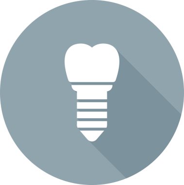 İmplant web simgesi, basit vektör illüstrasyonu