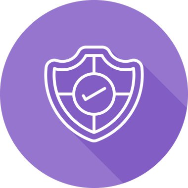 Kalkanın basit vektör simgesi, güvenlik kavramı