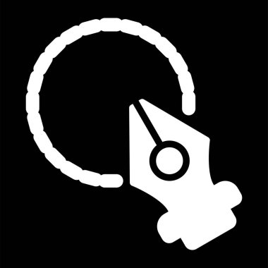 Kalem aracı imleci. Vektör bilgisayar grafikleri. Tasarımcı veya çizer için yol simgesi