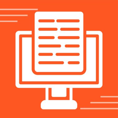 Belge sunumu. Web simgesi basit tasarım