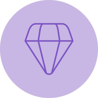 Elmas simgesi, mücevher işareti, vektör illüstrasyonu 