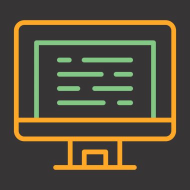 Masaüstü Bilgisayar Web simgesi vektör çizimi