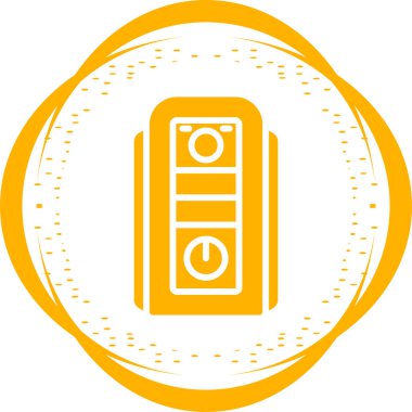 İşlemci kulesi. Web simgesi basit illüstrasyon