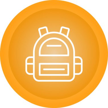 sırt çantası simgesi web basit illüstrasyon