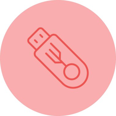 usb flash disk simgesinin vektör çizimi 