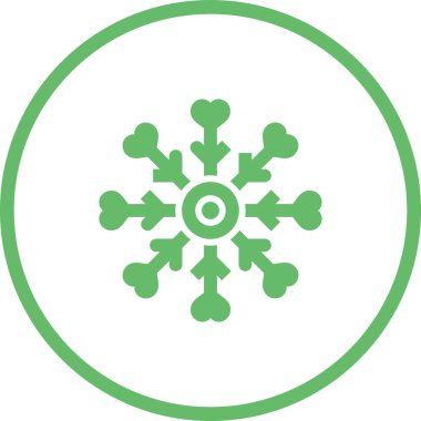 Kar Tanesi simgesi, basit web illüstrasyonu