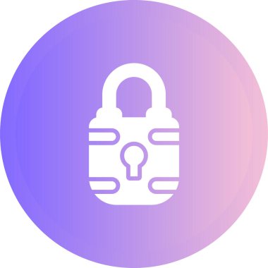 Kilit. Web simgesi basit illüstrasyon 