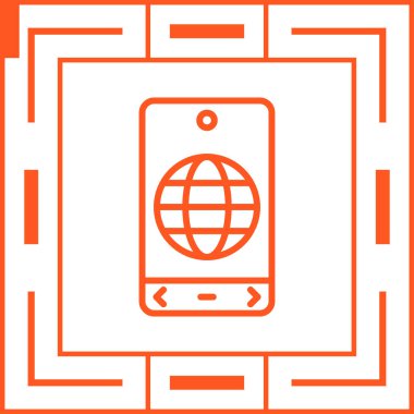 İnternet web simgesi, vektör tasarımı 