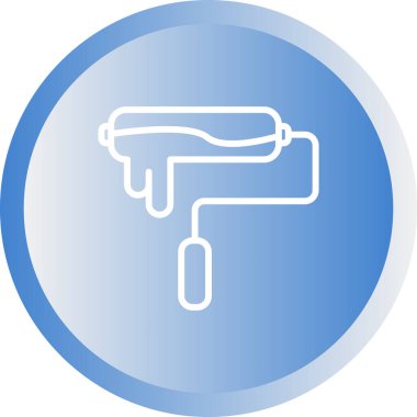 Boya silindiri tasviri. Onarım ve inşaat aracı