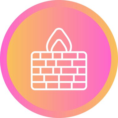 Firewall web simgesinin vektör illüstrasyonu      