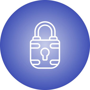 Kilit. Web simgesi basit illüstrasyon 