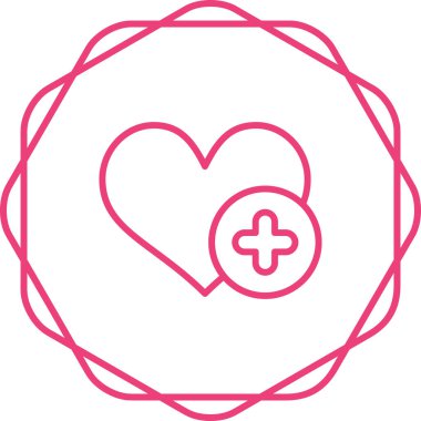 çapraz simge vektör illüstrasyonlu kalp 