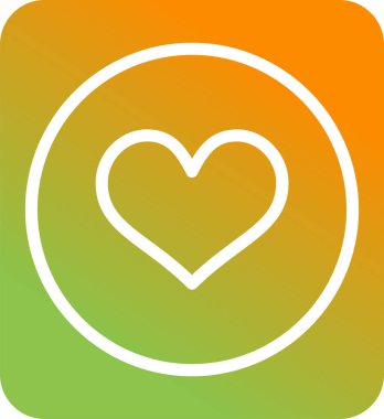 Kalp. Web simgesi basit illüstrasyon 