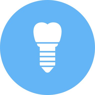 İmplant web simgesi, basit vektör illüstrasyonu