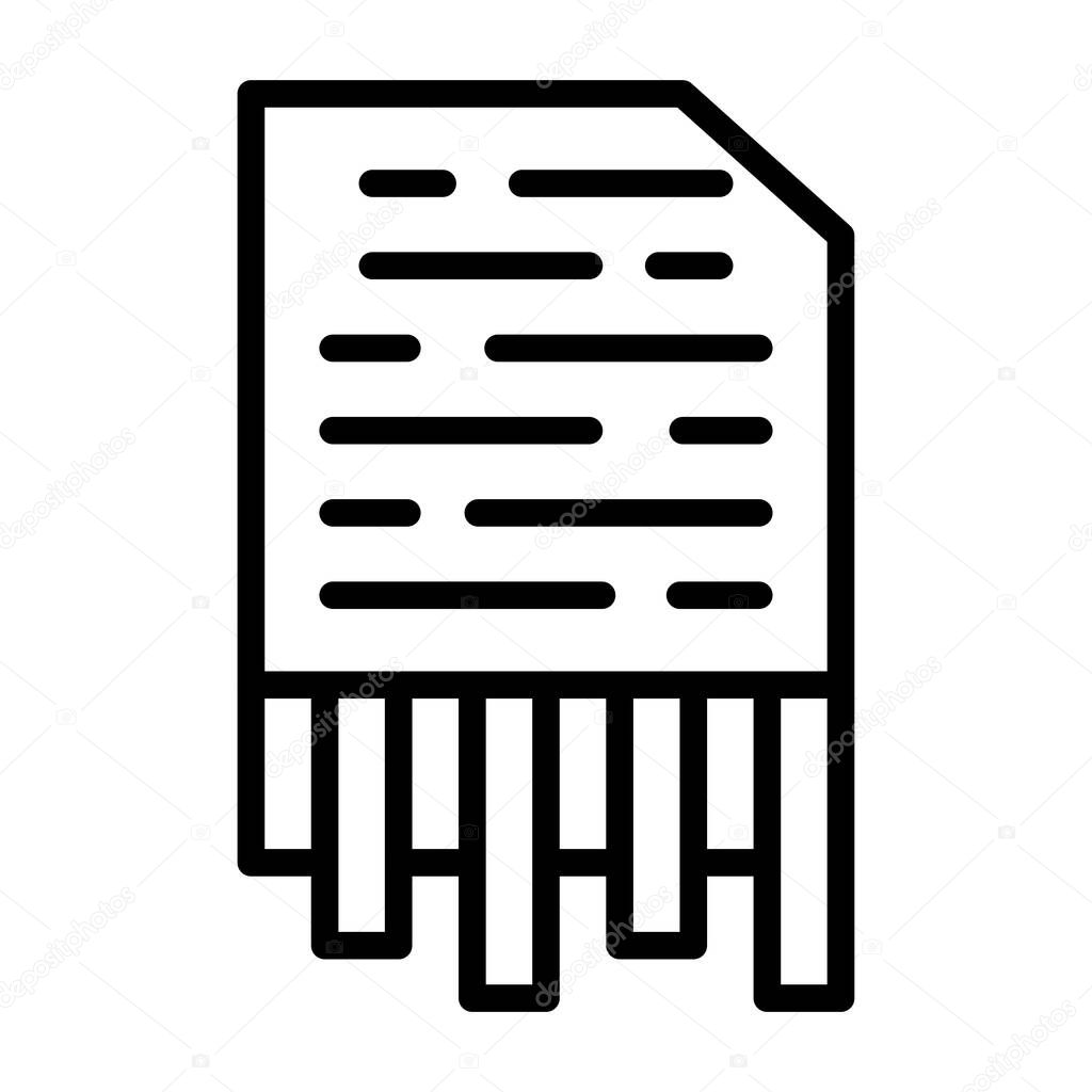 Shredding web icon, simple vector illustration