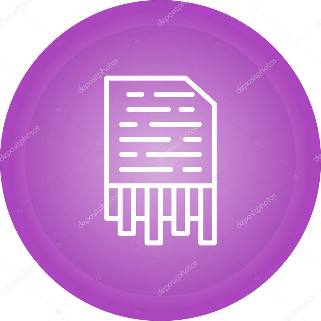 Shredding web icon, simple vector illustration