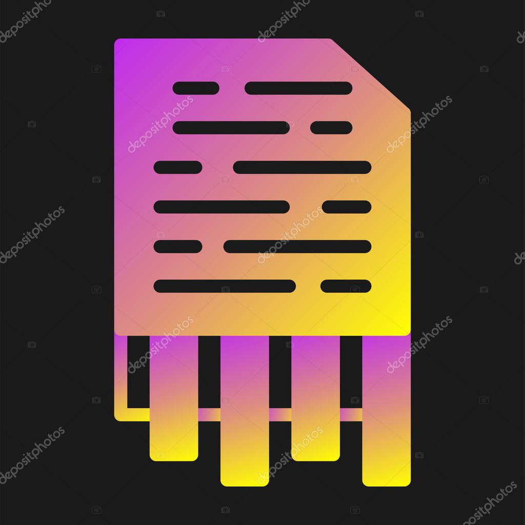 Shredding web icon, simple vector illustration