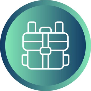 çanta simgesi, vektör illüstrasyonu basit tasarım