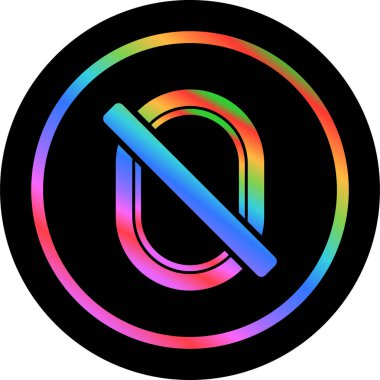 Kısıtlı çizgi simgesi, vektör illüstrasyon tasarımı