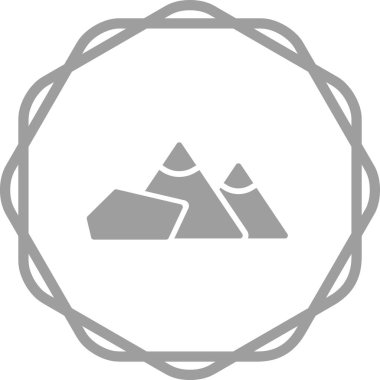 dağlar web simgesi, vektör çizim 