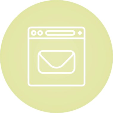 e- posta iletisi simgesi, vektör illüstrasyonu 