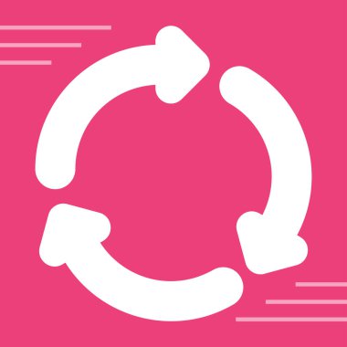 Geri dönüşüm sembolü. Web simgesi basit tasarım