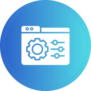 Uygulama Denetim Paneli simgesi, vektör illüstrasyonu basit tasarım