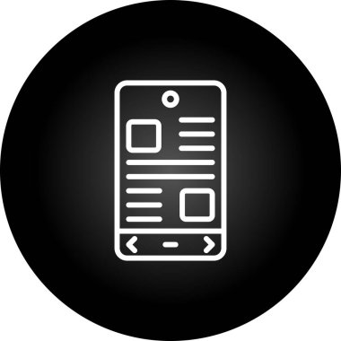 Akıllı telefon. Web simgesi basit illüstrasyon