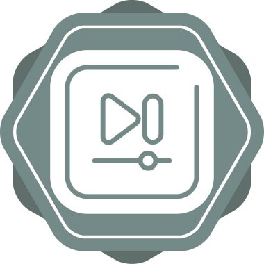 Video Sonraki Parça Kare simgesinin vektör illüstrasyonu