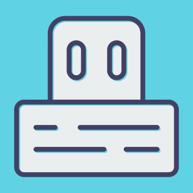 USB modern simgesinin vektör illüstrasyonu 