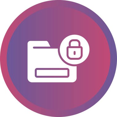 Belge Güvenlik web simgesi, basit vektör illüstrasyonu