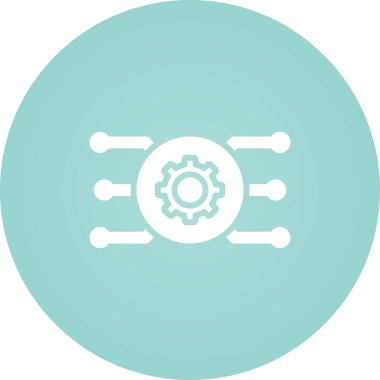 Beyaz Arkaplanda Ağ Yapılandırma Simgesi 