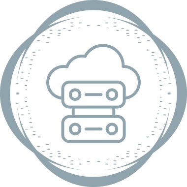 Modern Veri Merkezi simgesinin vektör illüstrasyonu     