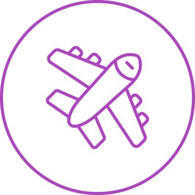 Düzlem web simgesi, basit vektör illüstrasyonu