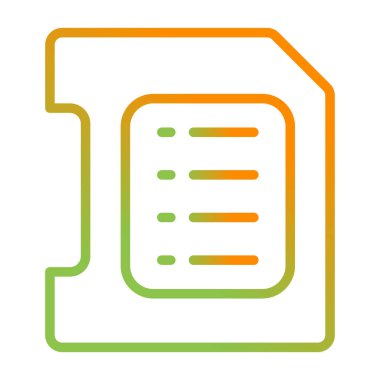 Sd Card web simgesi, basit vektör illüstrasyonu