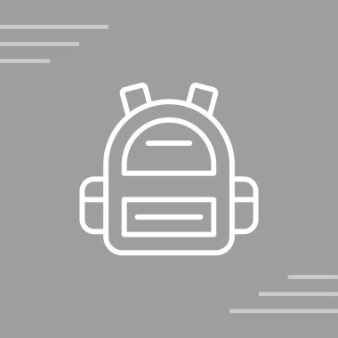 sırt çantası simgesi web basit illüstrasyon