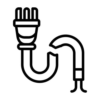 Kırık Kablo simgesi vektör illüstrasyonu 