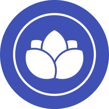 Nilüfer çiçeği. Web simgesi basit illüstrasyon