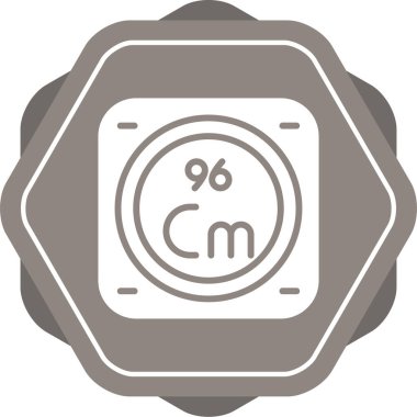 Kimyasal Element Web simgesi vektör çizimi