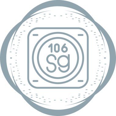 Kimyasal Element Web simgesi vektör çizimi