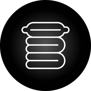 Sıkıştırılmış battaniye ağ ikonu vektör çizimi