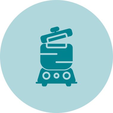 Steamer simgesinin basit vektör illüstrasyonu