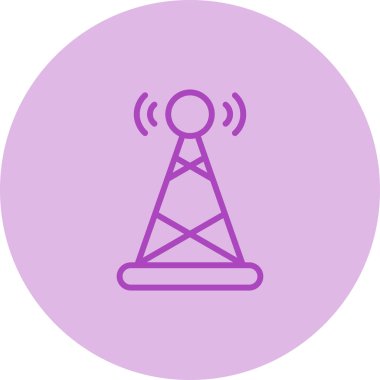 Bluetooth FM Verici. Web simgesi basit illüstrasyon