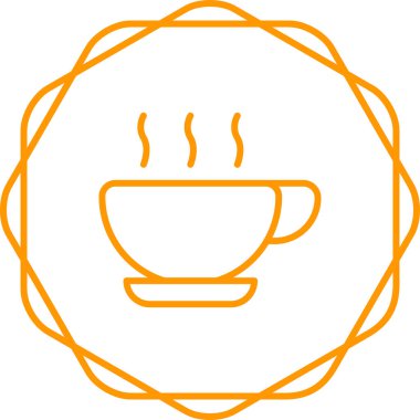 Sıcak kupa web simgesi, basit illüstrasyon 