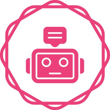 Chatbot 'lar. Web simgesi basit illüstrasyon