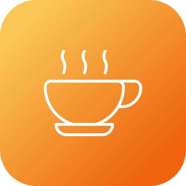 Sıcak kupa web simgesi, basit illüstrasyon 