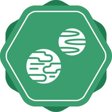Gezegenlerin vektör illüstrasyonu web simgesi 