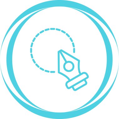 Kalem aracı imleci. Vektör bilgisayar grafikleri. Tasarımcı veya çizer için yol simgesi