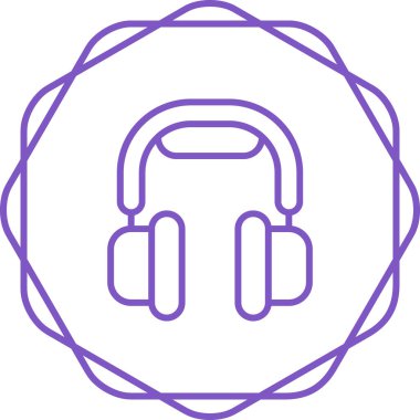 kulaklıklar web simgesi, vektör illüstrasyonu